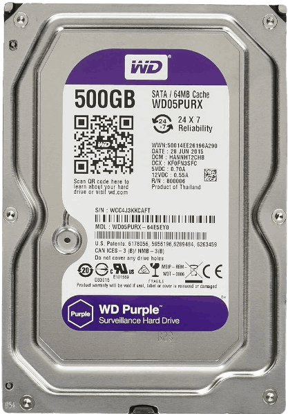 هارد دیسک اینترنال 500 گیگابایتی بنفش